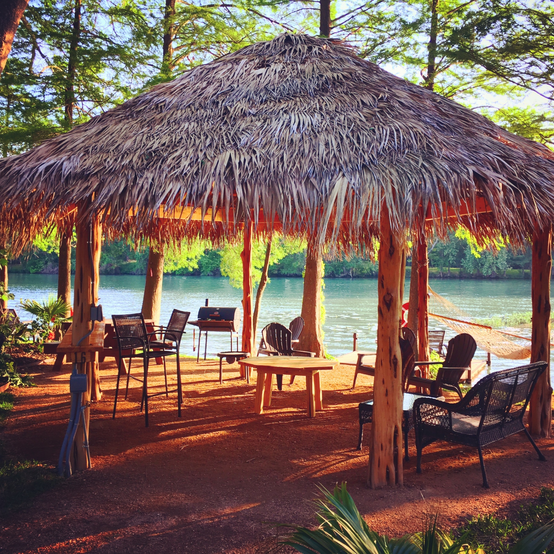 Inside a Son's Island cabana